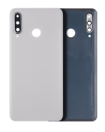 Huawei P30 Lite İle Uyumlu Arka Kapak Camı Kamera Lensli Nova 4E (64GB RAM ) (İnci Beyazı)