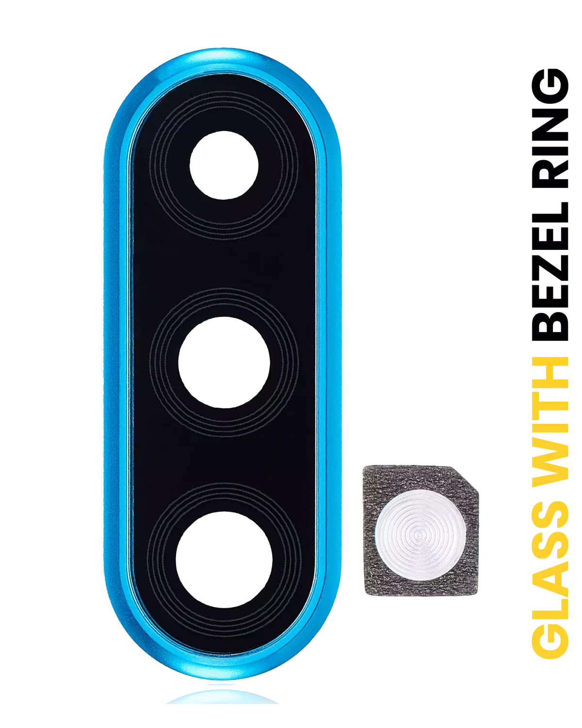 Huawei P30 Lite İle Uyumlu Çerçeve Halkalı Arka Kamera Lensi (Peacock Blue) (48 GB RAM) - Görsel 6
