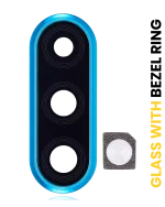 Huawei P30 Lite İle Uyumlu Çerçeve Halkalı Arka Kamera Lensi (Peacock Blue) (48 GB RAM) - Görsel 6