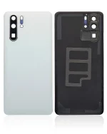Huawei P30 Pro İle Uyumlu Arka Kapak Camı Kamera Lensli (İnci Beyazı) - Görsel 2