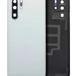 Huawei P30 Pro İle Uyumlu Arka Kapak Camı Kamera Lensli (İnci Beyazı)