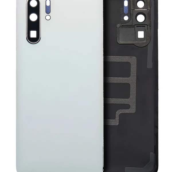 Huawei P30 Pro İle Uyumlu Arka Kapak Camı Kamera Lensli (İnci Beyazı)