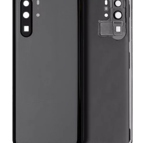Huawei P30 Pro İle Uyumlu Arka Kapak Camı Kamera Lensli (Siyah)