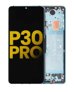 Huawei P30 Pro İle Uyumlu Ekran Dokunmatik %100 Orijinal (Aurora) Çerçeveli ekran