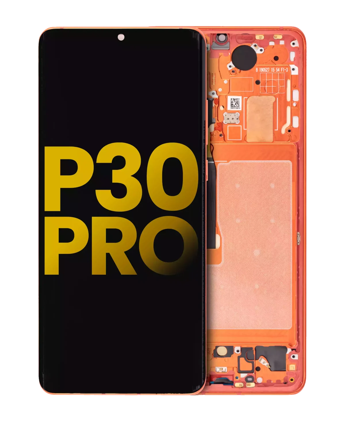 Huawei P30 Pro İle Uyumlu Ekran Dokunmatik %100 Orijinal (Turuncu) Çerçeveli ekran