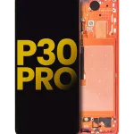 Huawei P30 Pro İle Uyumlu Ekran Dokunmatik %100 Orijinal (Turuncu) Çerçeveli ekran