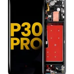 Huawei P30 Pro İle Uyumlu Ekran Dokunmatik Çerçeveli ekran %100 Orijinal (Siyah)
