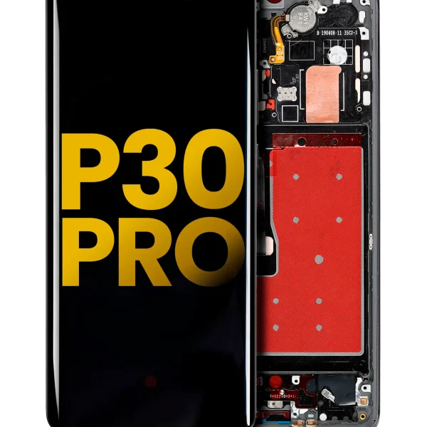 Huawei P30 Pro İle Uyumlu Ekran Dokunmatik Çerçeveli ekran %100 Orijinal (Siyah)