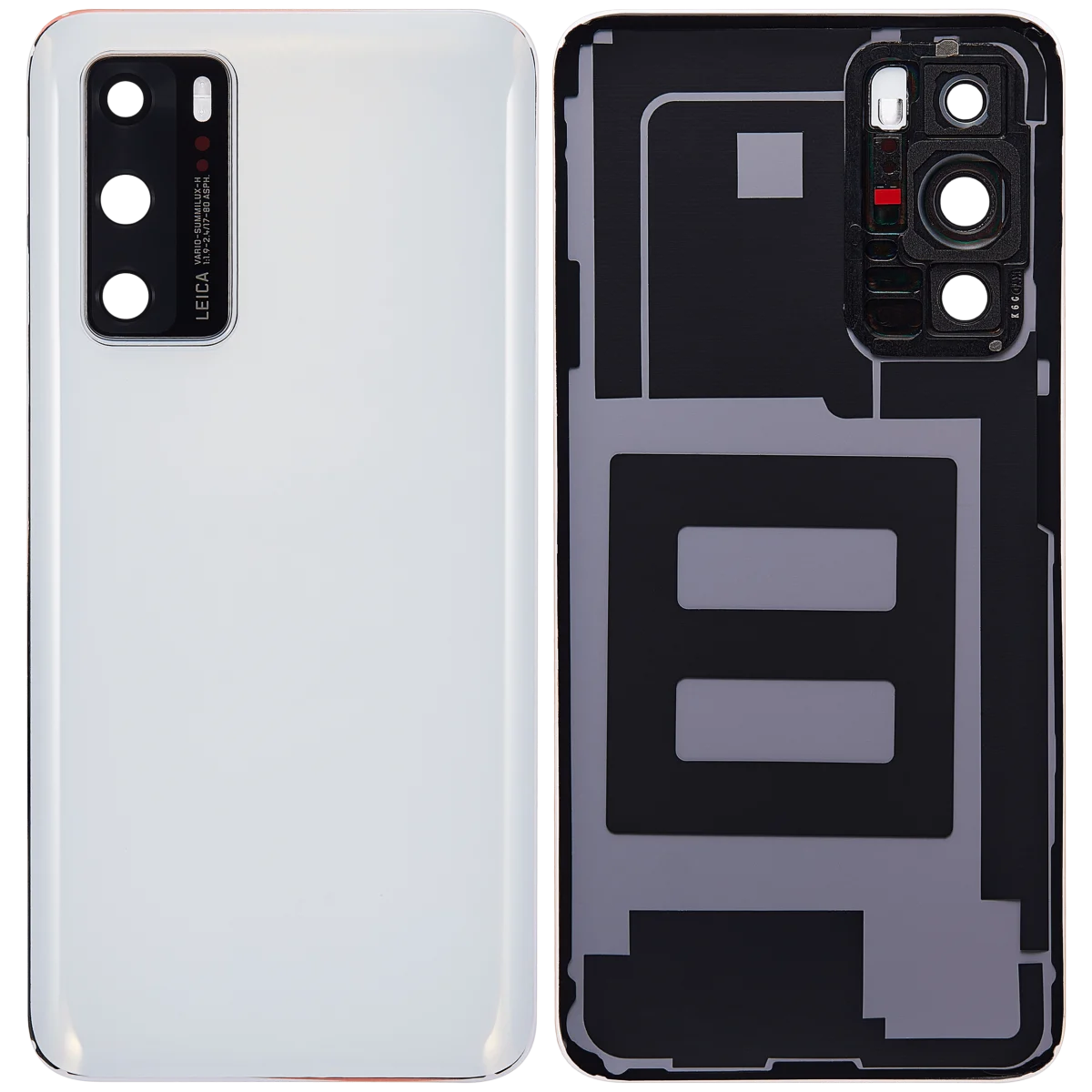 Huawei P40 İle Uyumlu Arka Kapak Camı Kamera Lensli (Buz Beyazı) - Görsel 2