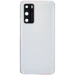Huawei P40 İle Uyumlu Arka Kapak Camı Kamera Lensli (Buz Beyazı) - Görsel 3