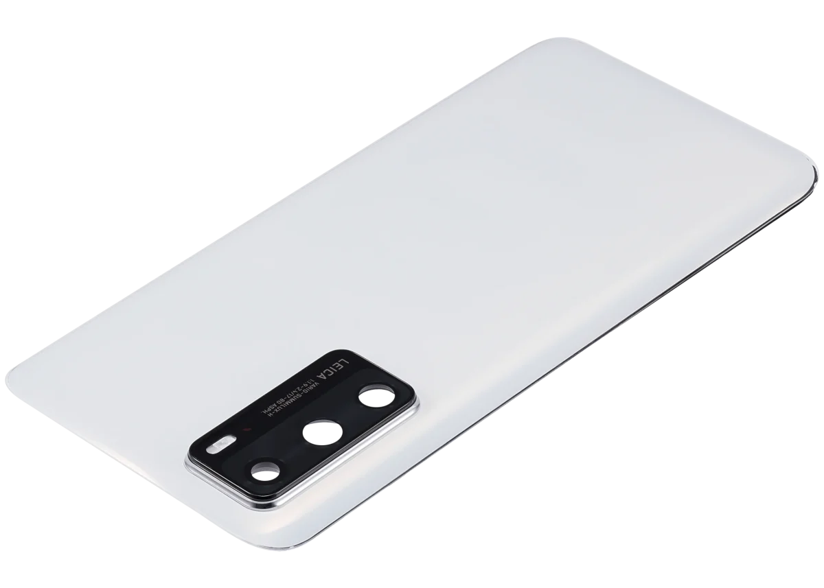Huawei P40 İle Uyumlu Arka Kapak Camı Kamera Lensli (Buz Beyazı) - Görsel 5