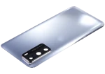 Huawei P40 İle Uyumlu Arka Kapak Camı Kamera Lensli (Gümüş Don) - Görsel 5