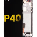 Huawei P40 İle Uyumlu Ekran Dokunmatik Çerçeveli ekran %100 Orijinal (Siyah)