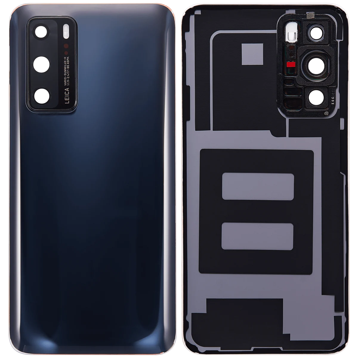 Huawei P40 İle Uyumlu Kamera Lensli Arka Kapak Cam İle Uyumlu ı (Siyah) - Görsel 2
