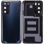 Huawei P40 İle Uyumlu Kamera Lensli Arka Kapak Cam İle Uyumlu ı (Siyah) - Görsel 2