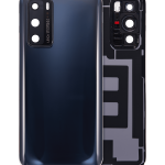 Huawei P40 İle Uyumlu Kamera Lensli Arka Kapak Cam İle Uyumlu ı (Siyah)