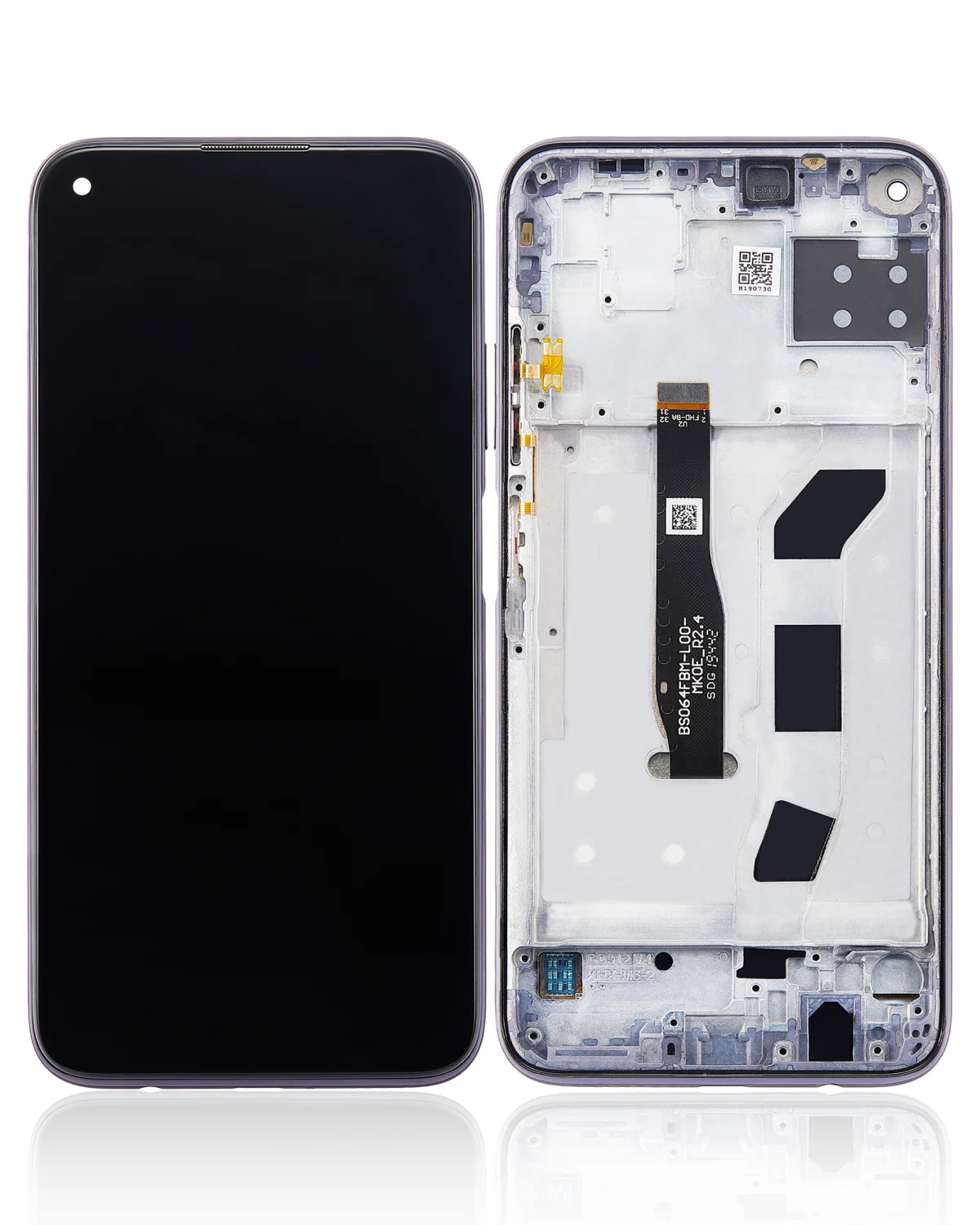 Huawei P40 Lite İle Uyumlu Ekran Dokunmatik Çerçeveli ekran %100 Orijinal (Siyah) - Görsel 1