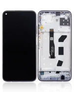 Huawei P40 Lite İle Uyumlu Ekran Dokunmatik Çerçeveli ekran %100 Orijinal (Siyah)