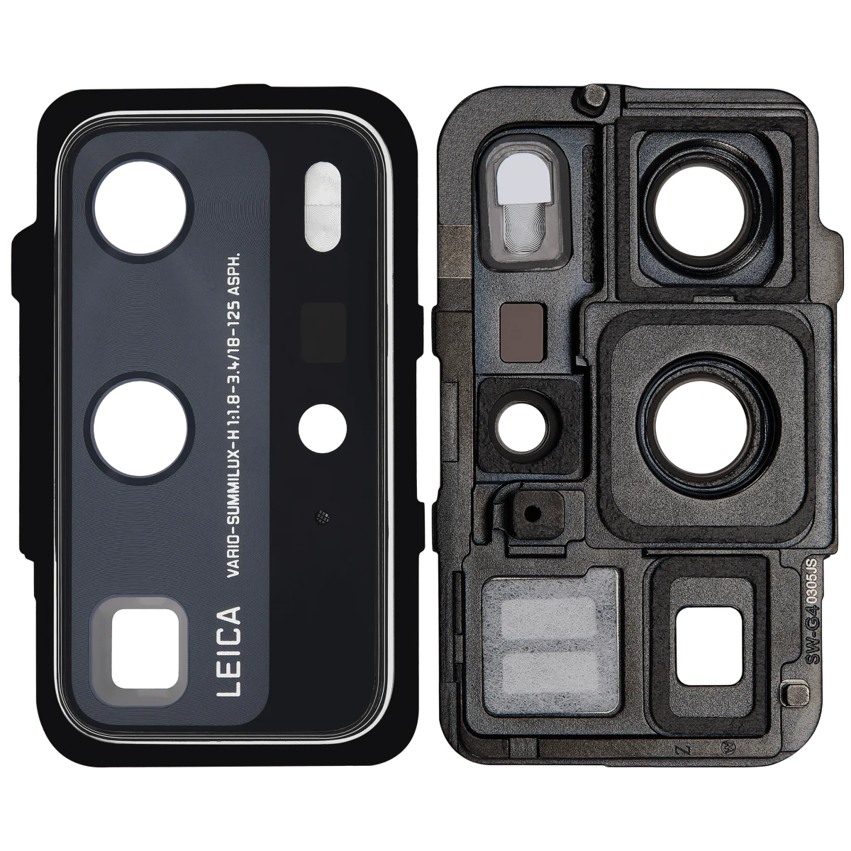 Huawei P40 Pro İle Uyumlu Arka Kamera Lensi Braketli (Buz Beyazı) - Görsel 1