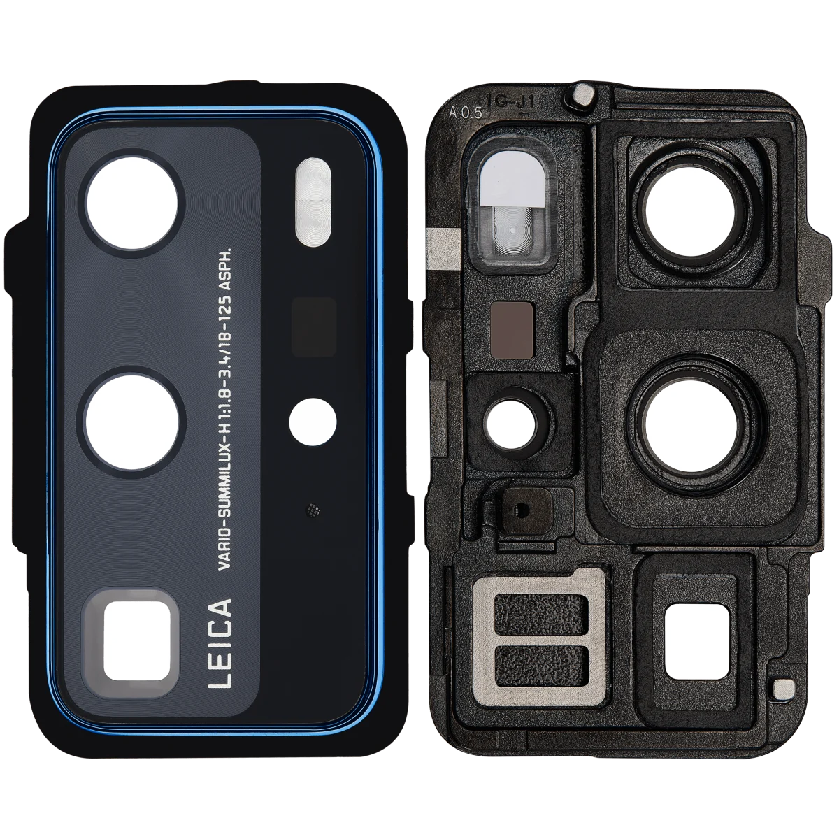 Huawei P40 Pro İle Uyumlu Arka Kamera Lensi Braketli (Derin Deniz Mavisi - Görsel 1
