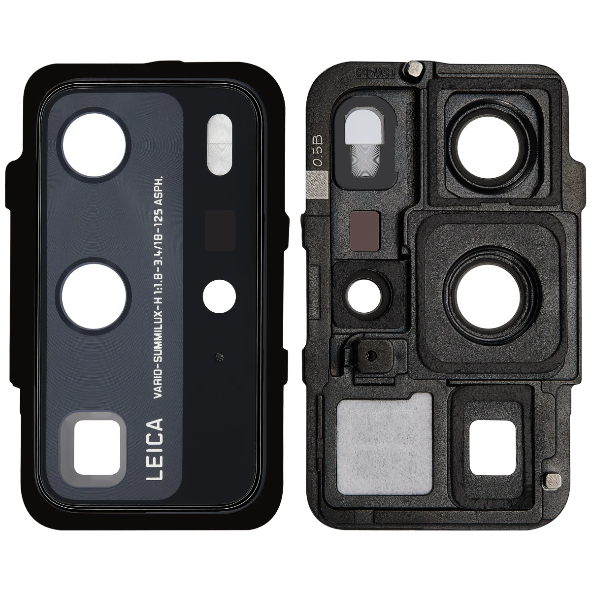 Huawei P40 Pro İle Uyumlu Arka Kamera Lensi Braketli (Siyah) - Görsel 1