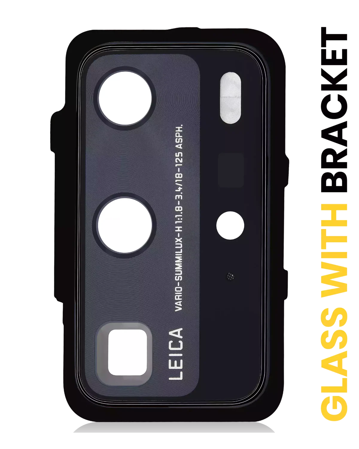 Huawei P40 Pro İle Uyumlu Arka Kamera Lensi Braketli (Siyah) - Görsel 5