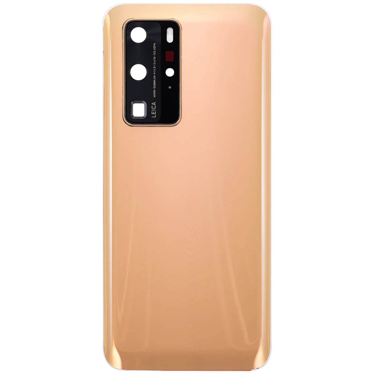 Huawei P40 Pro İle Uyumlu Arka Kapak Camı Kamera Lensli (Altın Pembesi) - Görsel 3