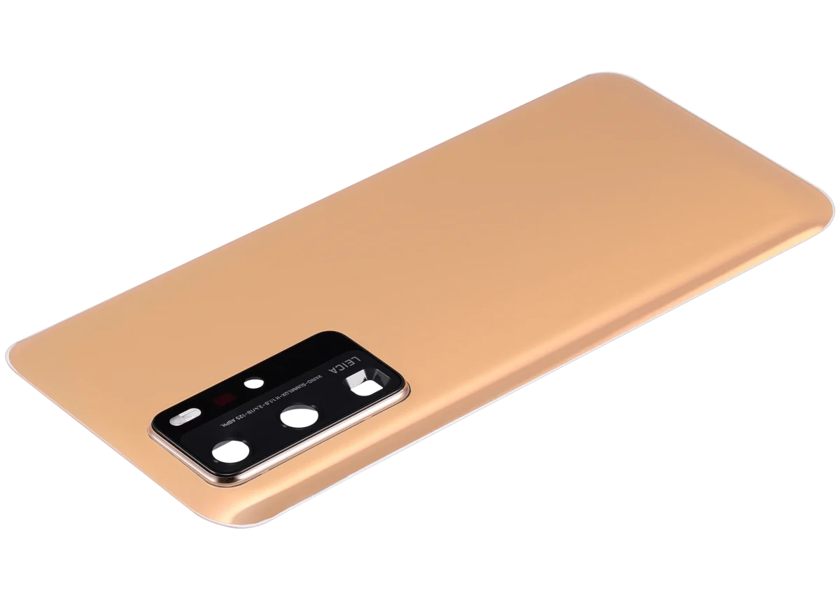 Huawei P40 Pro İle Uyumlu Arka Kapak Camı Kamera Lensli (Altın Pembesi) - Görsel 5