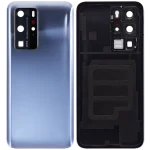 Huawei P40 Pro İle Uyumlu Arka Kapak Camı Kamera Lensli (Ayna Gümüş) - Görsel 2
