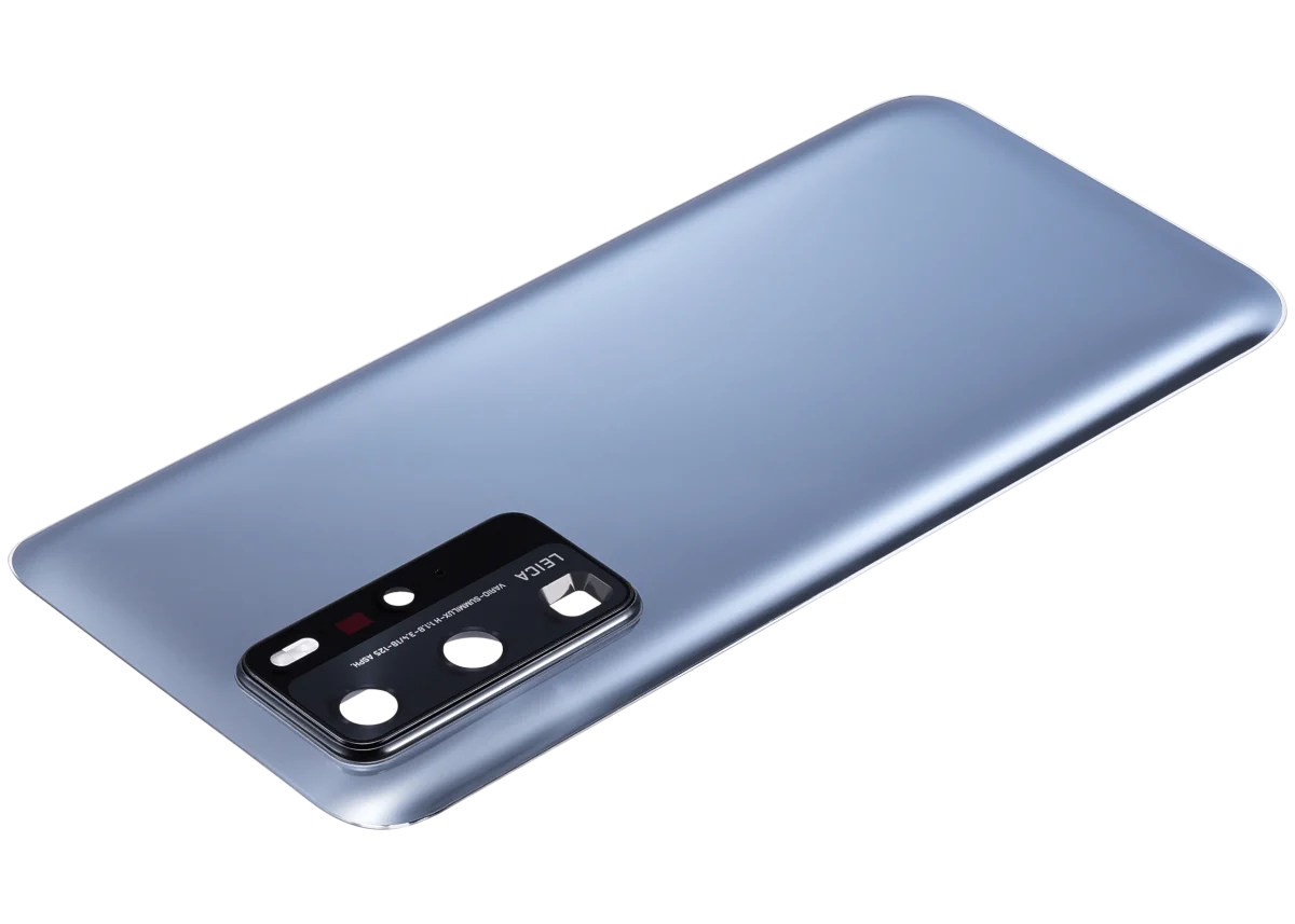 Huawei P40 Pro İle Uyumlu Arka Kapak Camı Kamera Lensli (Ayna Gümüş) - Görsel 5