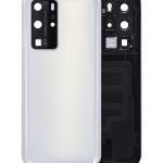 Huawei P40 Pro İle Uyumlu Arka Kapak Camı Kamera Lensli (Buz Beyazı)