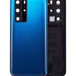 Huawei P40 Pro İle Uyumlu Arka Kapak Camı Kamera Lensli (Derin Deniz Mavisi)