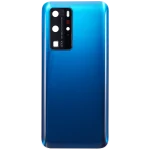 Huawei P40 Pro İle Uyumlu Arka Kapak Camı Kamera Lensli (Derin Deniz Mavisi) - Görsel 3