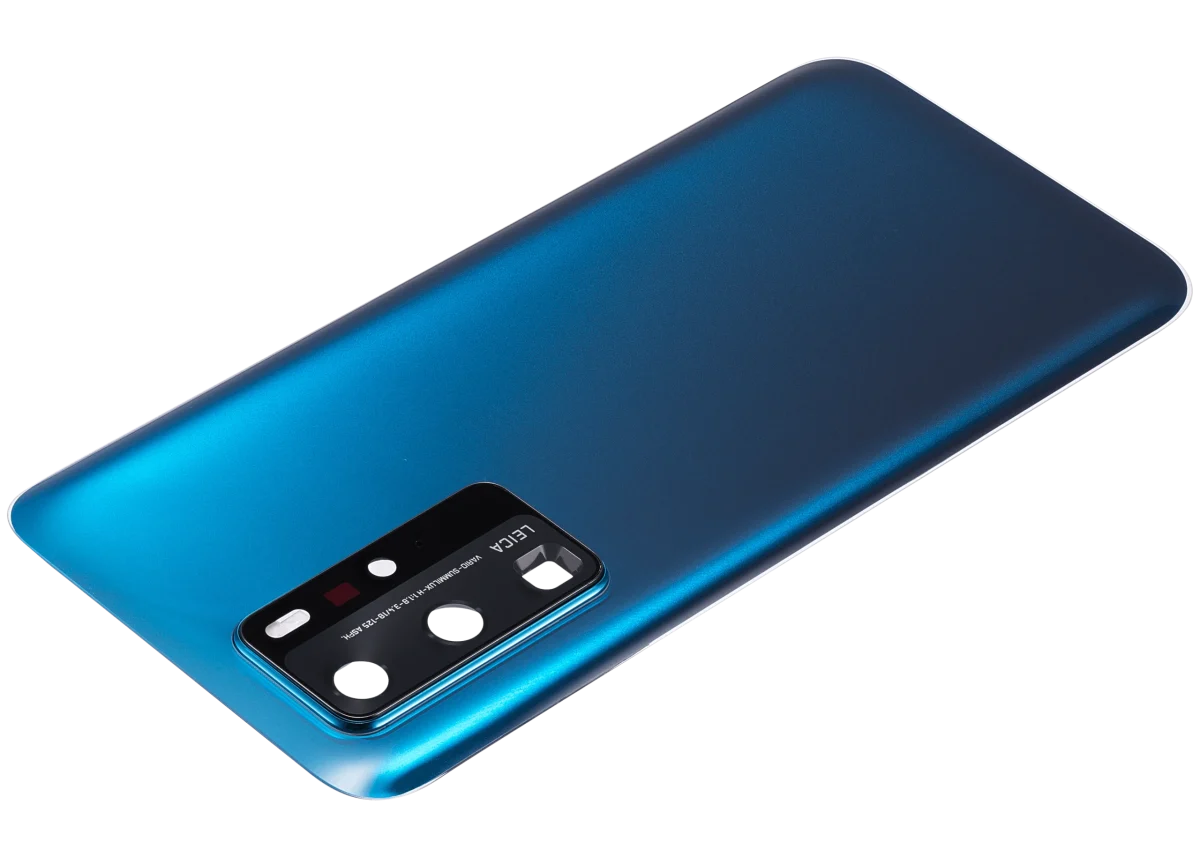Huawei P40 Pro İle Uyumlu Arka Kapak Camı Kamera Lensli (Derin Deniz Mavisi) - Görsel 5
