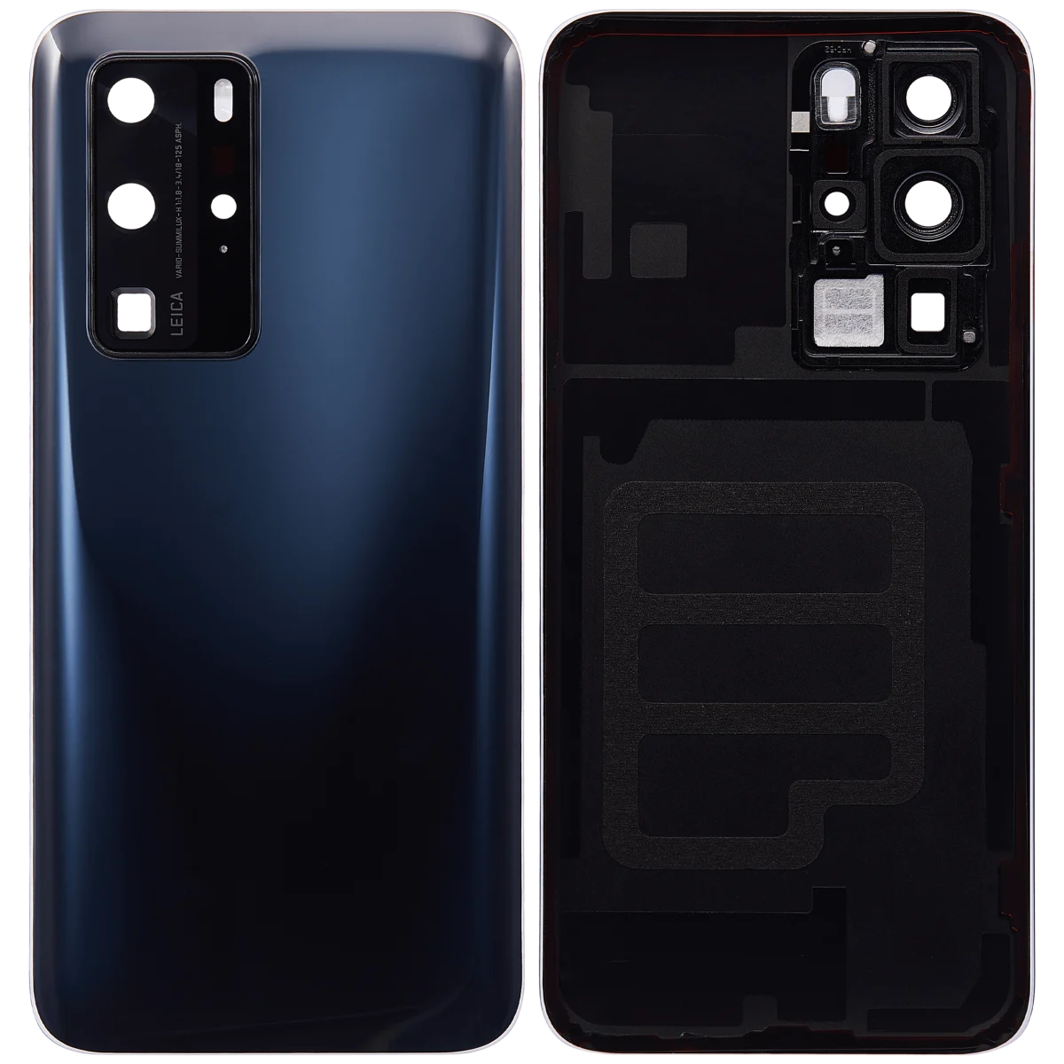 Huawei P40 Pro İle Uyumlu Arka Kapak Camı Kamera Lensli (Siyah) - Görsel 2