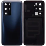 Huawei P40 Pro İle Uyumlu Arka Kapak Camı Kamera Lensli (Siyah) - Görsel 2
