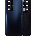 Huawei P40 Pro İle Uyumlu Arka Kapak Camı Kamera Lensli (Siyah)