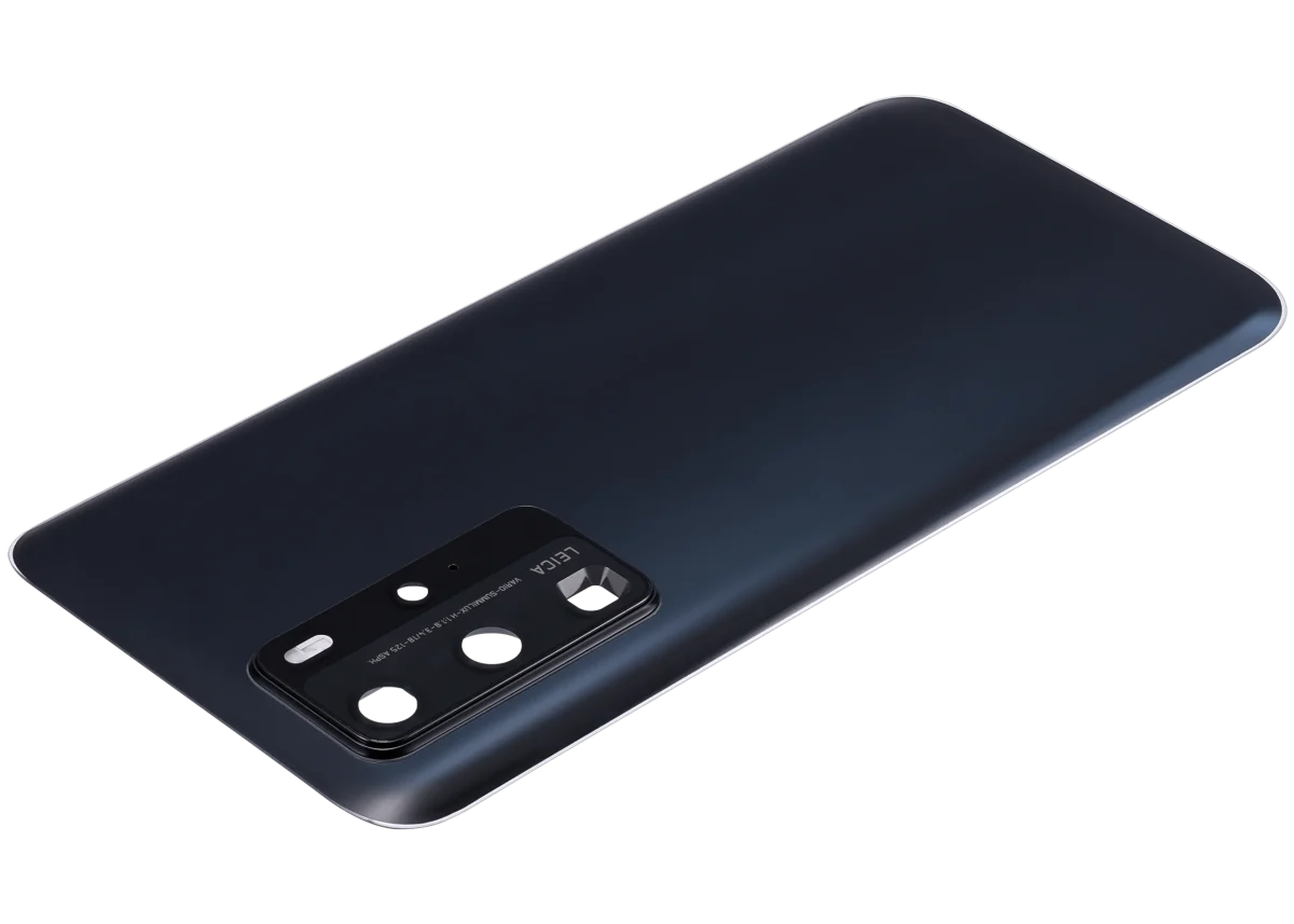 Huawei P40 Pro İle Uyumlu Arka Kapak Camı Kamera Lensli (Siyah) - Görsel 5