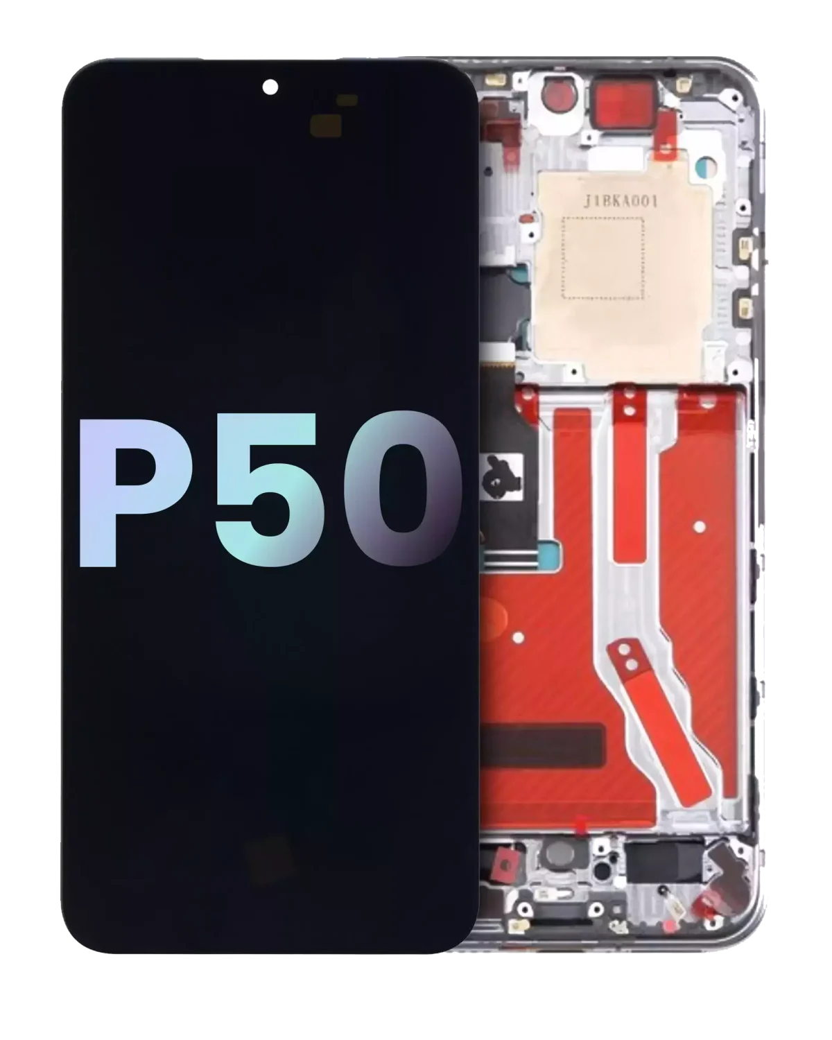 Huawei P50 İle Uyumlu Ekran Dokunmatik Çerçeveli ekran  (Orijinal OEM) (Beyaz) - Görsel 5