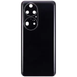 Huawei P50 Pro İle Uyumlu Arka Kapak Camı Kamera Lensli (Altın Siyah) - Görsel 3