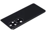 Huawei P50 Pro İle Uyumlu Arka Kapak Camı Kamera Lensli (Altın Siyah) - Görsel 5
