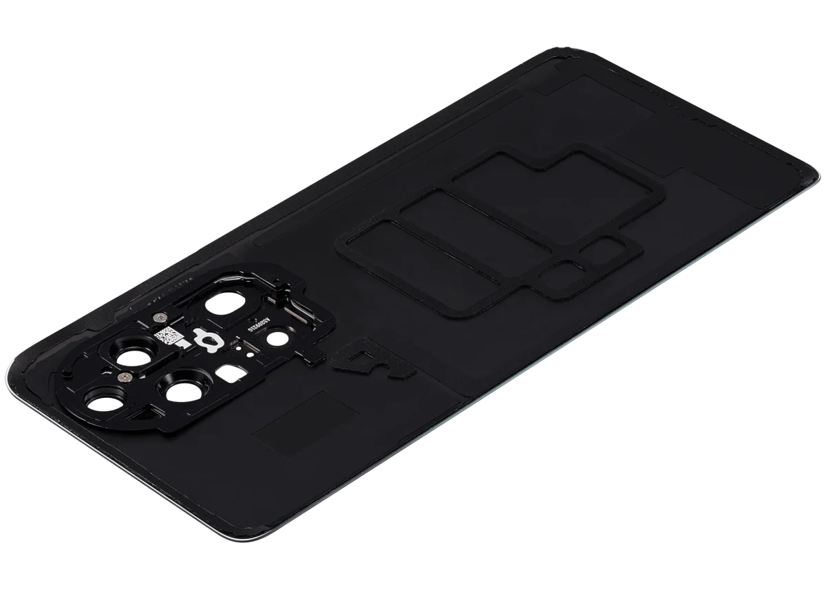 Huawei P50 Pro İle Uyumlu Arka Kapak Camı Kamera Lensli (Altın Siyah) - Görsel 6