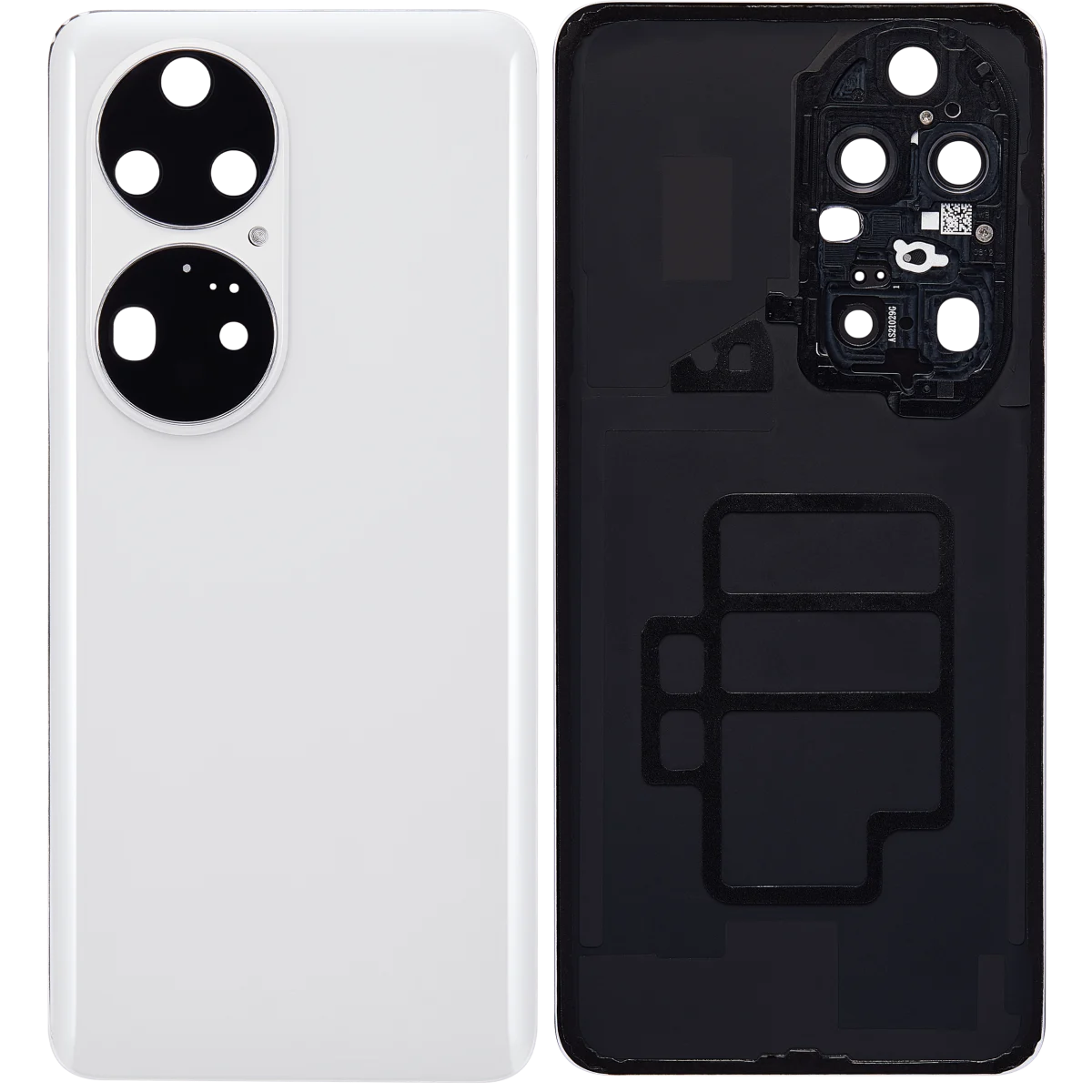 Huawei P50 Pro İle Uyumlu Arka Kapak Camı Kamera Lensli (İnci Beyazı) - Görsel 2