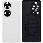Huawei P50 Pro İle Uyumlu Arka Kapak Camı Kamera Lensli (İnci Beyazı) - Görsel 2
