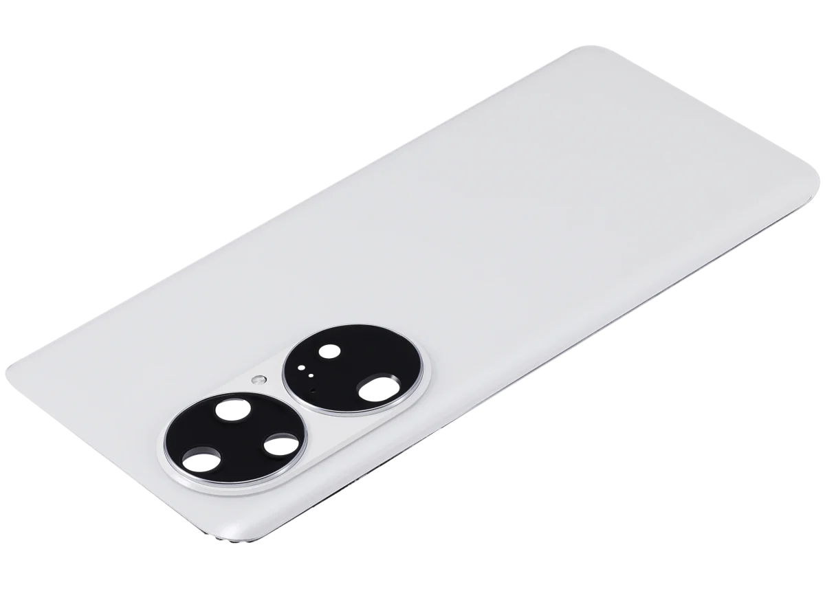 Huawei P50 Pro İle Uyumlu Arka Kapak Camı Kamera Lensli (İnci Beyazı) - Görsel 5