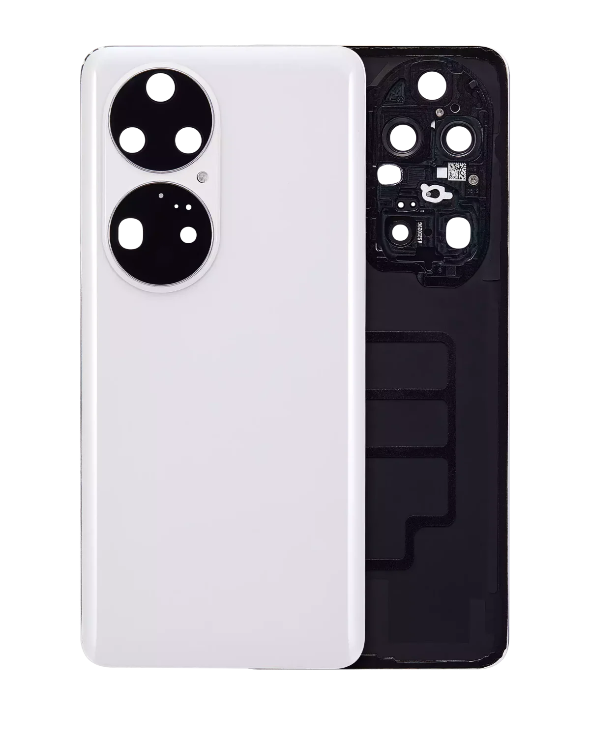Huawei P50 Pro İle Uyumlu Arka Kapak Camı Kamera Lensli (İnci Beyazı) - Görsel 7