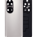 Huawei P50 Pro İle Uyumlu Arka Kapak Camı Kamera Lensli (Kakao Altını)