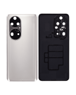 Huawei P50 Pro İle Uyumlu Arka Kapak Camı Kamera Lensli (Kakao Altını) - Görsel 4
