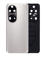 Huawei P50 Pro İle Uyumlu Arka Kapak Camı Kamera Lensli (Kakao Altını) - Görsel 7