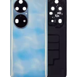 Huawei P50 Pro İle Uyumlu Arka Kapak Camı Kamera Lensli (Mavi)